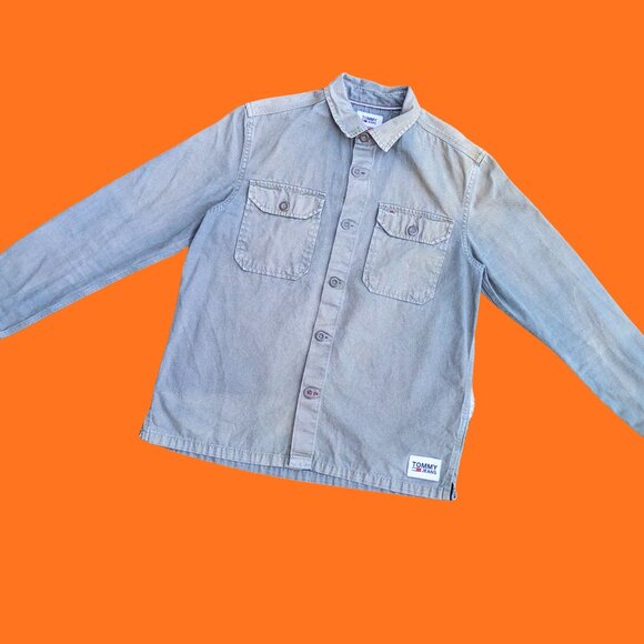 SOLD Handmade, Upcycled Land Before Time Tommy Jeans Green Denim Jacket Size M - Picture 4 of 4